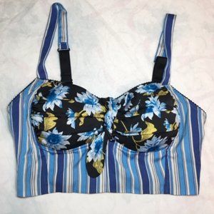 Victoria's Secret Corset Floral/Striped Bra Top